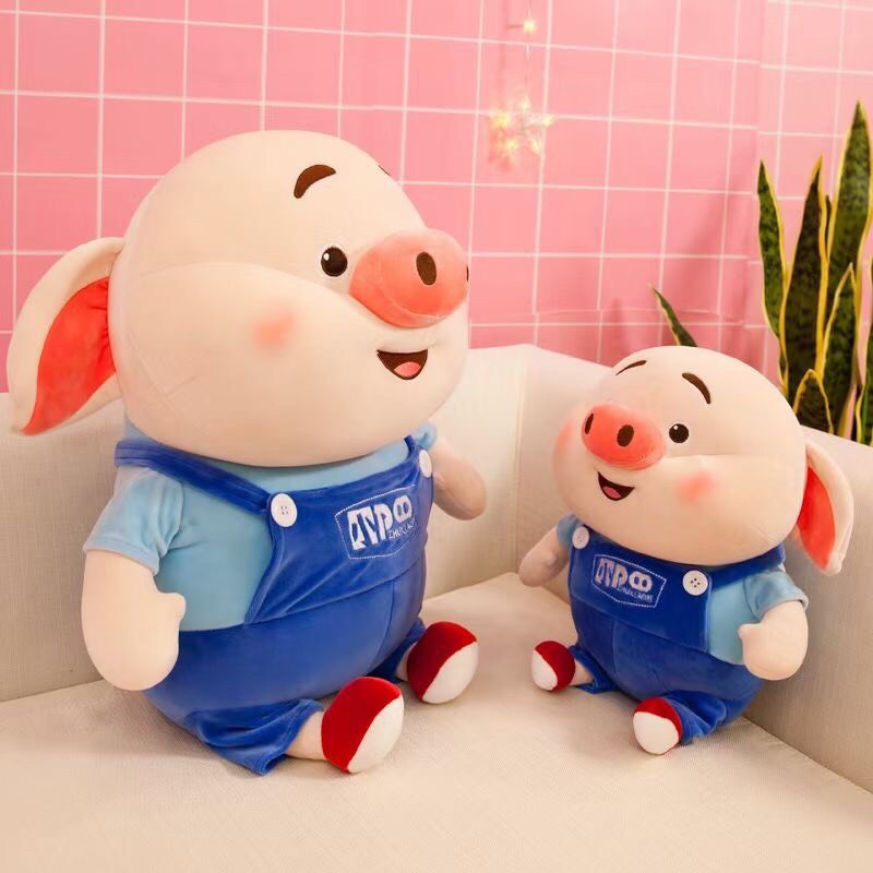 Gấu Bông Hình Lợn TikTok Cute Cho Bé - Vải Nhung Mịn Màng - An Toàn Cho Da Size 50cm