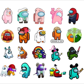 1 Hình dán họa tiết nhân vật Among Us dễ thương trang trí đa năng