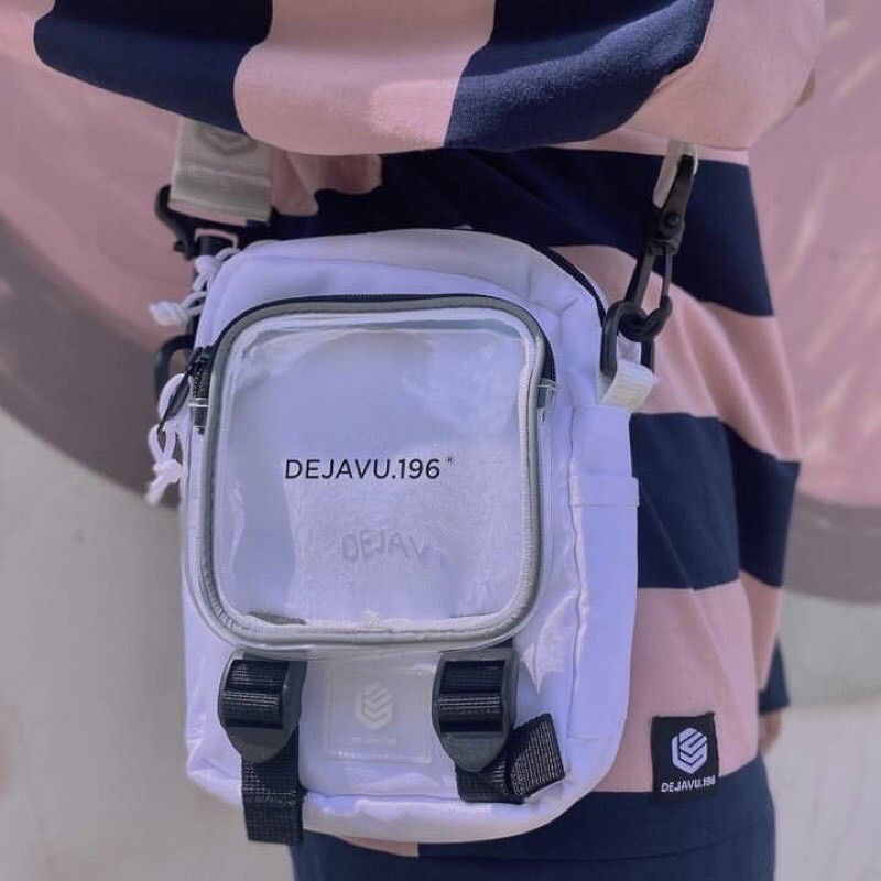 Túi đeo chéo 🍍, DEJAVU 196 túi xách nữ vai cho nam và nữ chất vải Canvas dáng Unisex 2 màu vải cứng giữ form túi đẹp