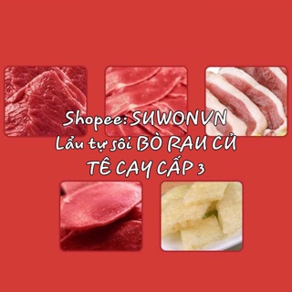[CÓ SẴN] LẨU TỰ SÔI BÒ TÊ CAY RAU CỦ [ SIZE TO] ❤️