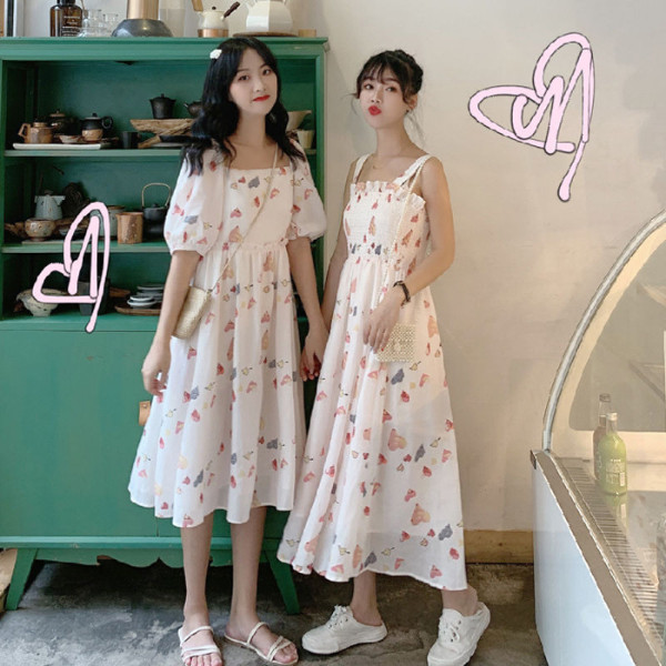 Đầm Tay Lửng Cổ Vuông Dáng Ôm In Họa Tiết Hoa Thời Trang Mùa Hè Xinh Xắn Cho Nữ