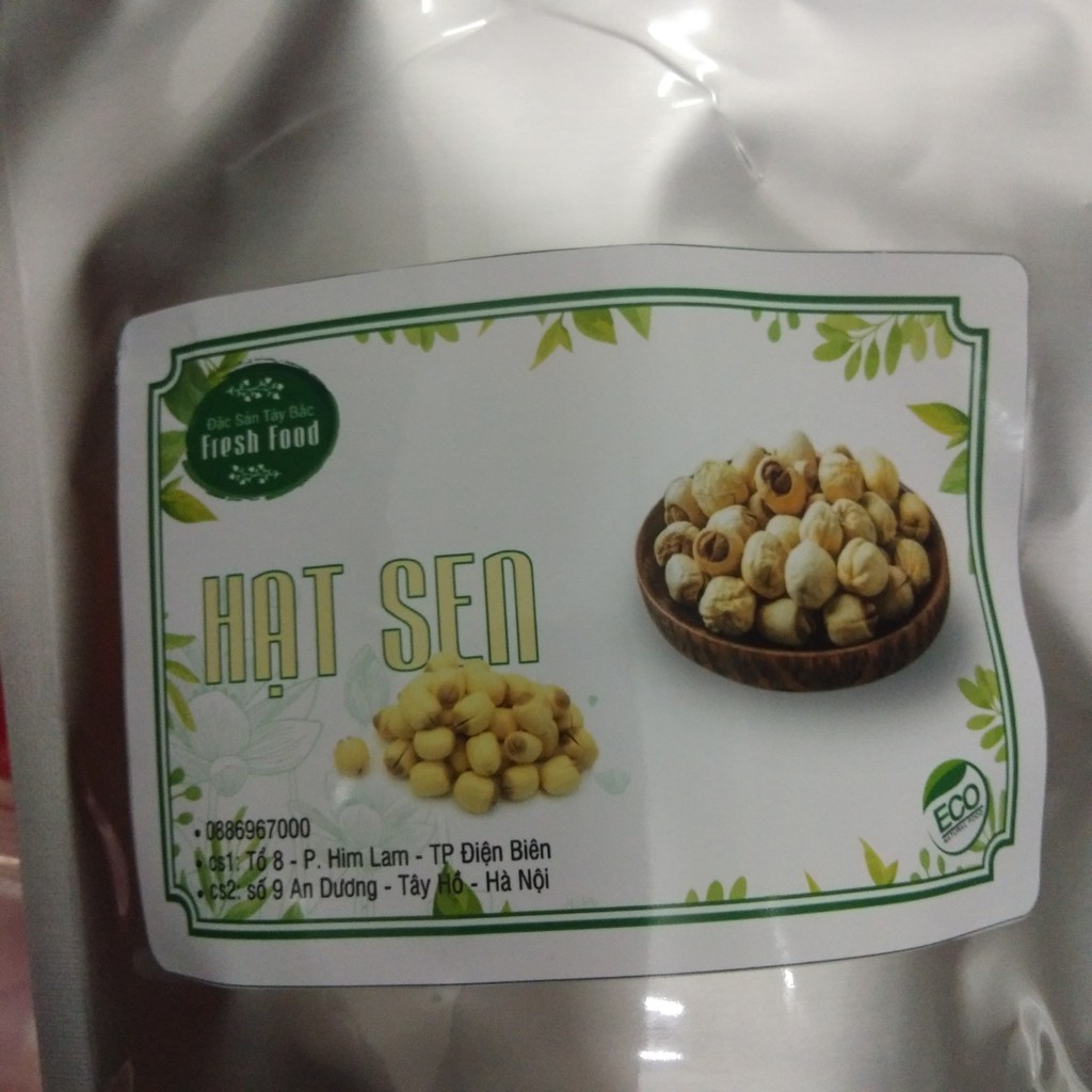 Hạt sen sấy khô (100 Gram) - siêu ngon loại 1 nấu chè nấu canh nấu cháo rất mát và bổ dưỡng - DS09