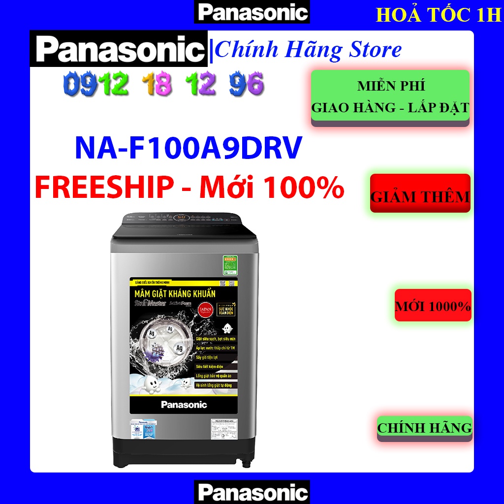 [Mã ELHAMS5 giảm 6% đơn 300K] Máy giặt Panasonic 10 kg NA-F100A9DRV