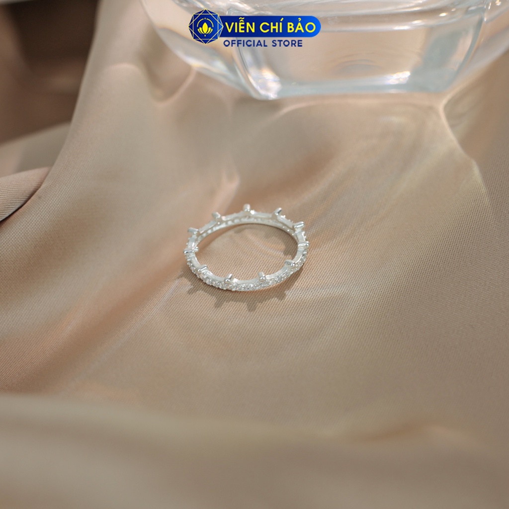 Nhẫn bạc nữ Queen Crown Vương miện đính đá chất liệu bạc 925 thời trang phụ kiện trang sức nữ Viễn Chí Bảo N400597