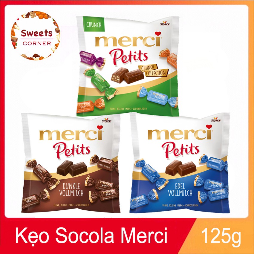 Chocolate Merci Petits Crunch Collection 125gr (5loại)