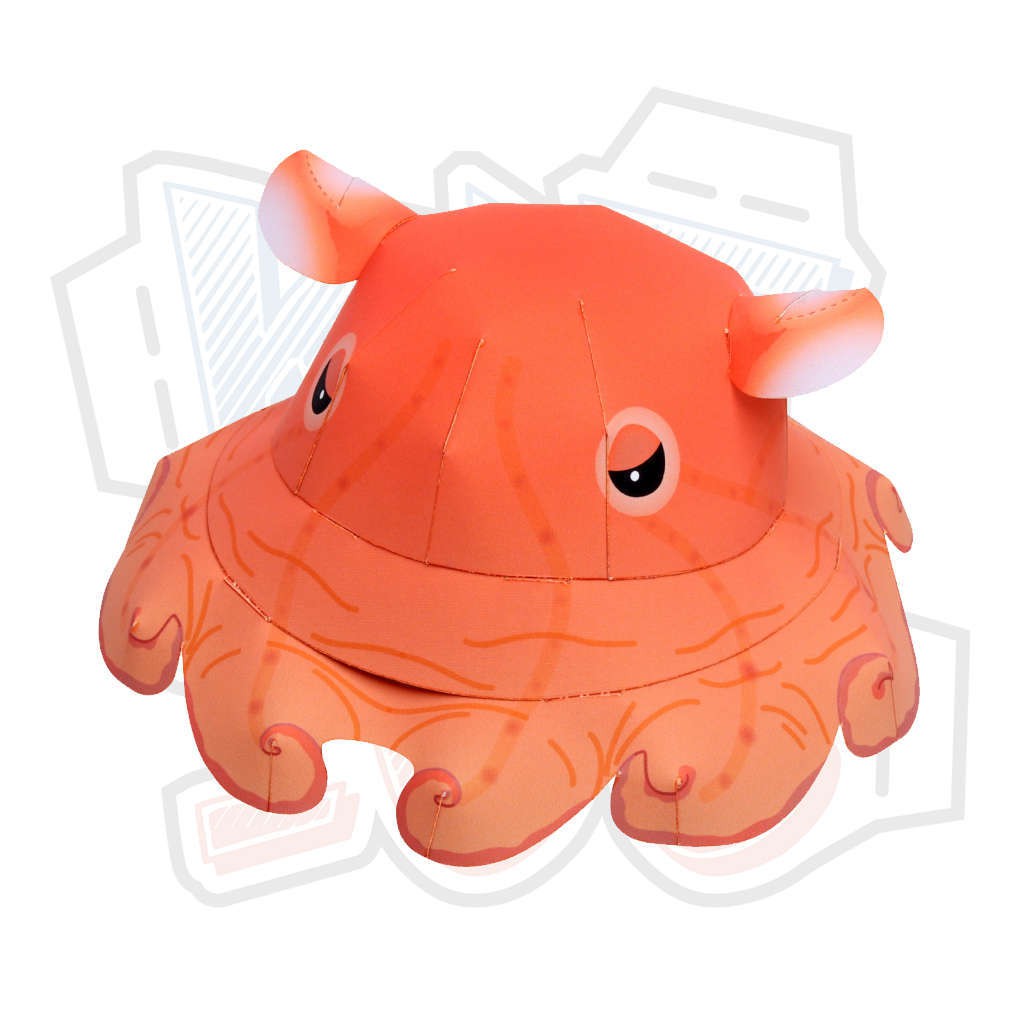 Mô hình giấy động vật Bạch tuộc Umbrella Octopus