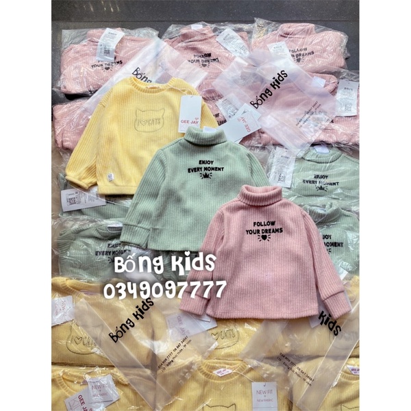 Áo Len Cổ Lọ Bé Gái Gân Mềm GJ