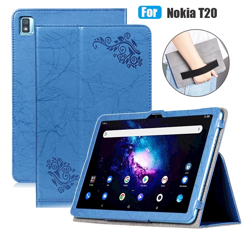 Bao da PU nắp lật có giá đỡ cho máy tính bảng Nokia T20 TA-1392 TA-1397 TA-1394 10.4 inch
