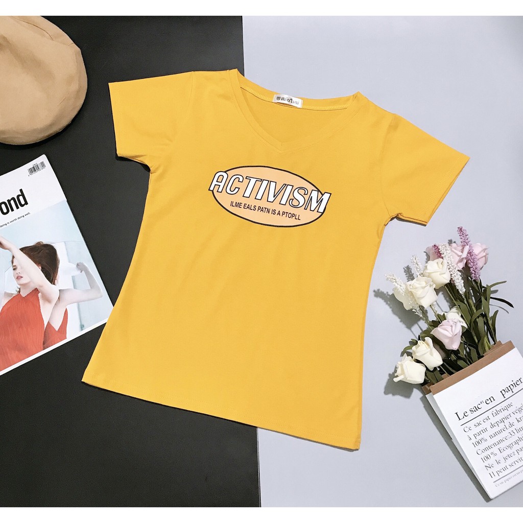 Áo thun nữ thun thái chữ form ôm | BigBuy360 - bigbuy360.vn