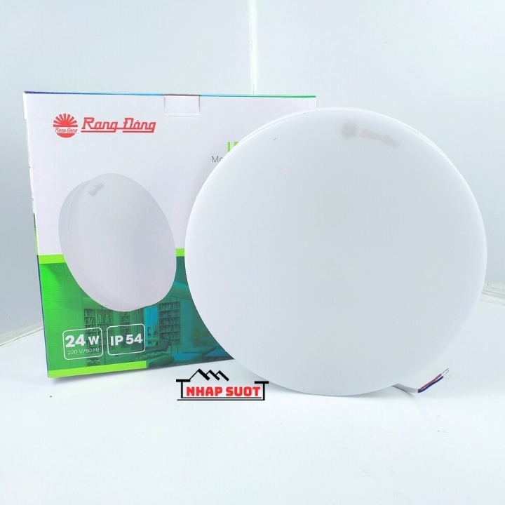 [Chính Hãng] Đèn Ốp Trần Nổi 24W Led Rạng Đông Tràn Viền Chống Ẩm IP54 (Vuông/Tròn) - LN12