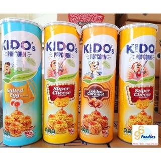 Bắp Rang Kido's Popcorn 3 Vị Trứng Muối - Caramel - Phô Mai Lon 70g
