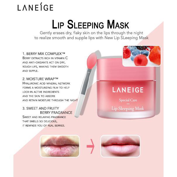 (hàng Mới Về) Mặt Nạ Ngủ Cho Môi Laneige Size 3 Gr Tiện Dụng Mang Theo Du Lịch | BigBuy360 - bigbuy360.vn