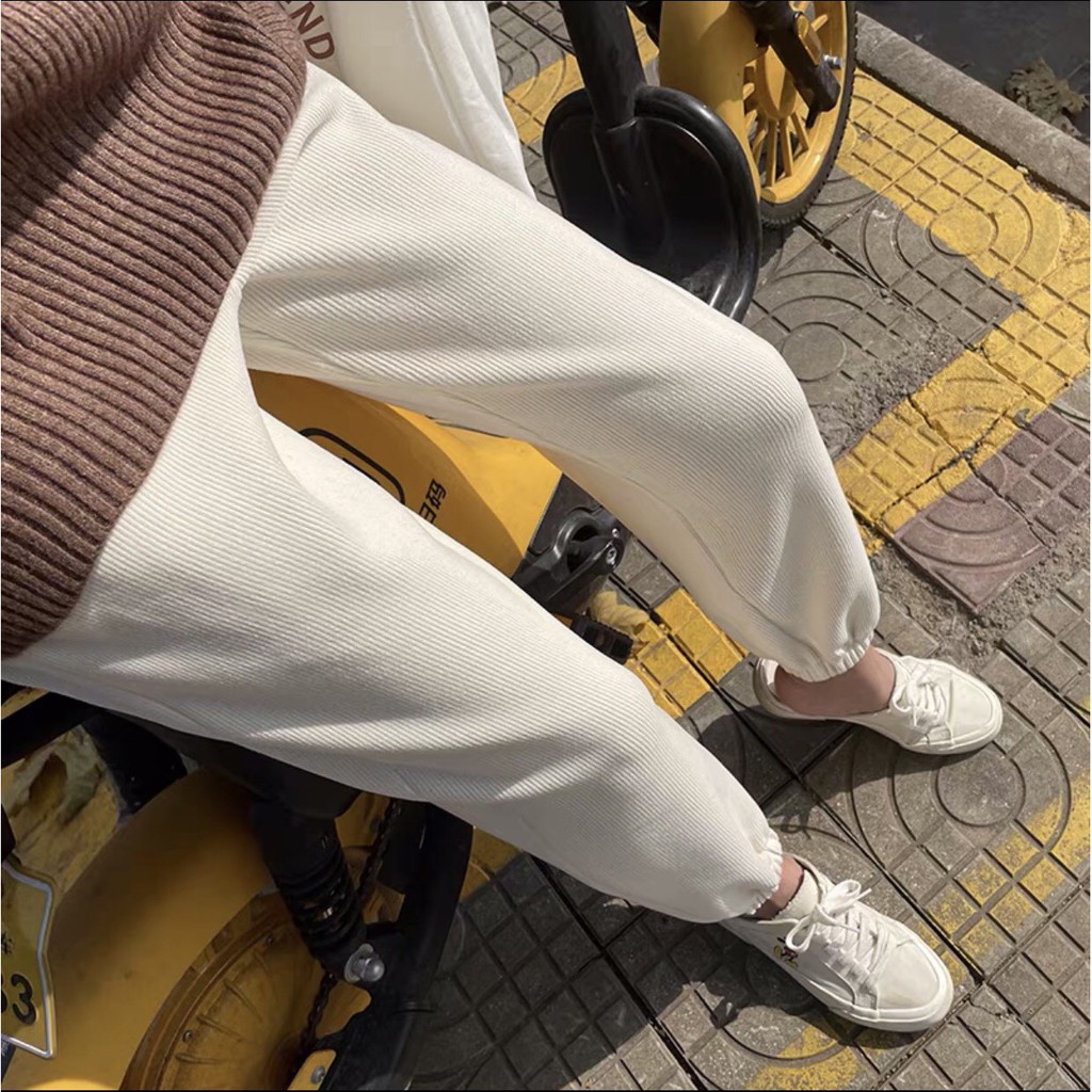 [Ảnh thật/Sẵn] Quần jogger boom chất nỉ tăm dày dặn Quảng Châu