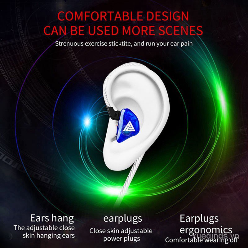 Hot spot QKZ CK5 multi-color noise-cancelling sports in-ear headphones with built-in microphone o9xd