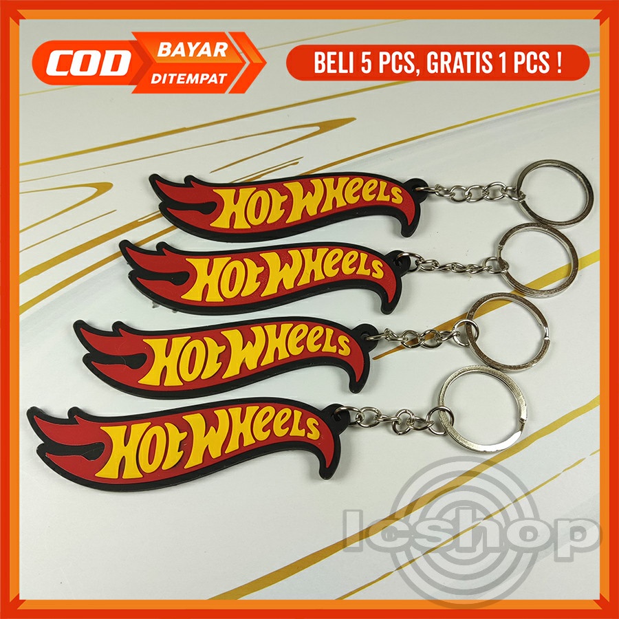 HOT WHEELS Móc Khóa Hình Bánh Xe Cao Su Xinh Xắn | Móc Khóa Cao Su Hotwheels | Con Lắc Chìa Khóa Cao Cấp