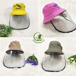 Nón mũ chống giọt bắn nước bọt cho người lớn nhiều màu - nón mũ có màn che kính