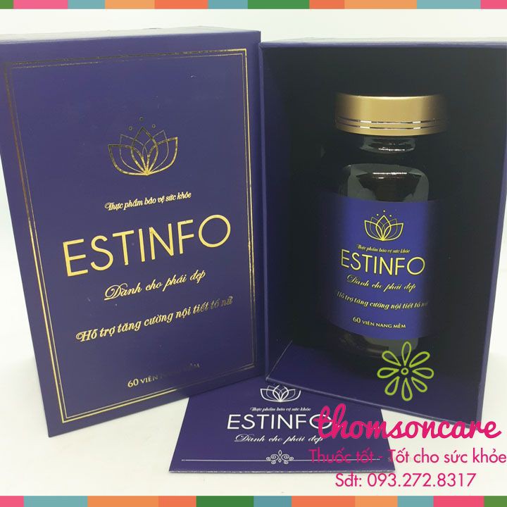 Bổ sung nội tiết tố nữ từ mầm đầu nành, Vitamin E Estinfo, đẹp da