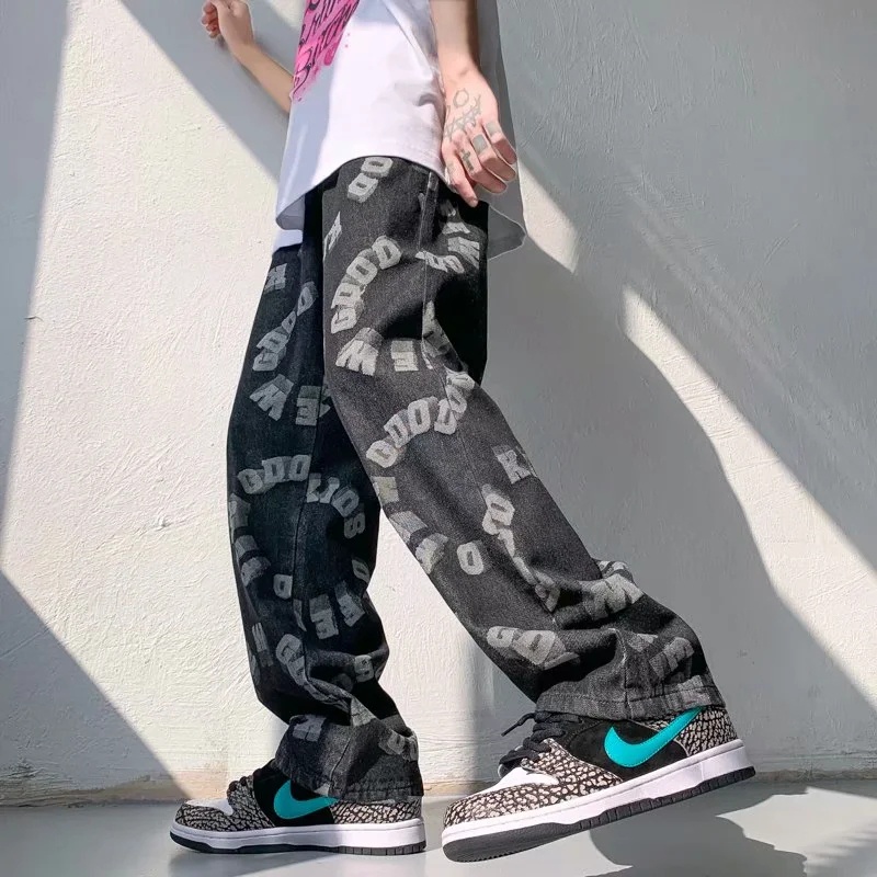 quần ống rộng Plus Size In Chữ Phong Cách Hàn Quốc Cổ Điển Thời Trang Cho Nam Và Nữ 3xl | BigBuy360 - bigbuy360.vn