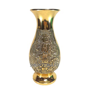 Bình bông, lọ hoa đồng hoa khai phú quý cao 25.5cm