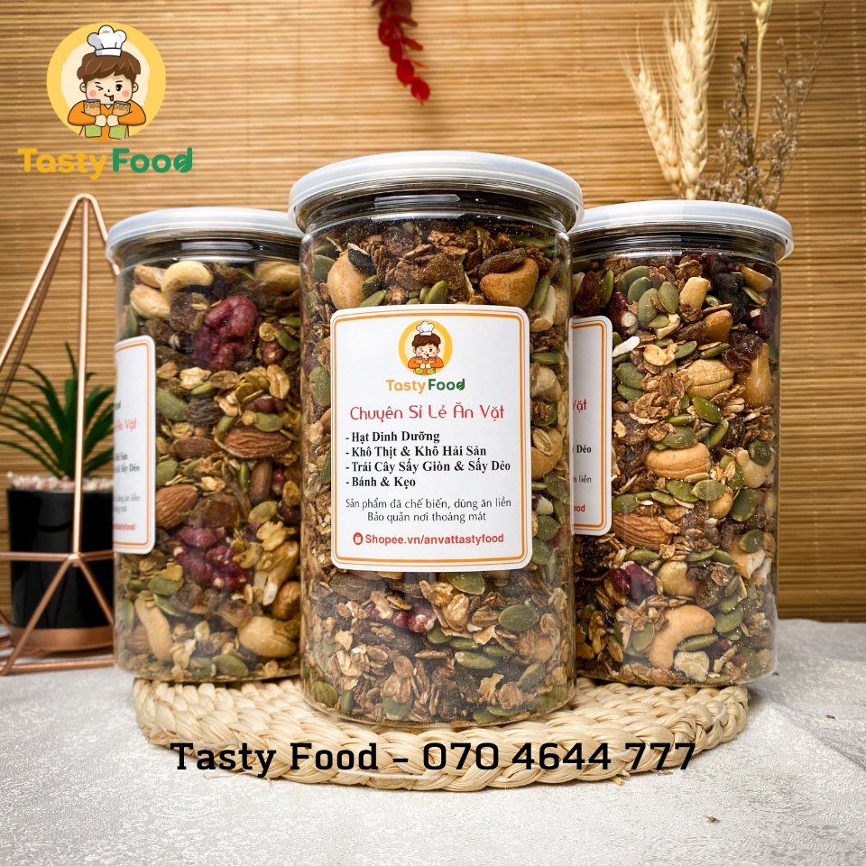 500G Granola Cao Cấp Tatsy Food | Hàng chất lượng thượng hạng