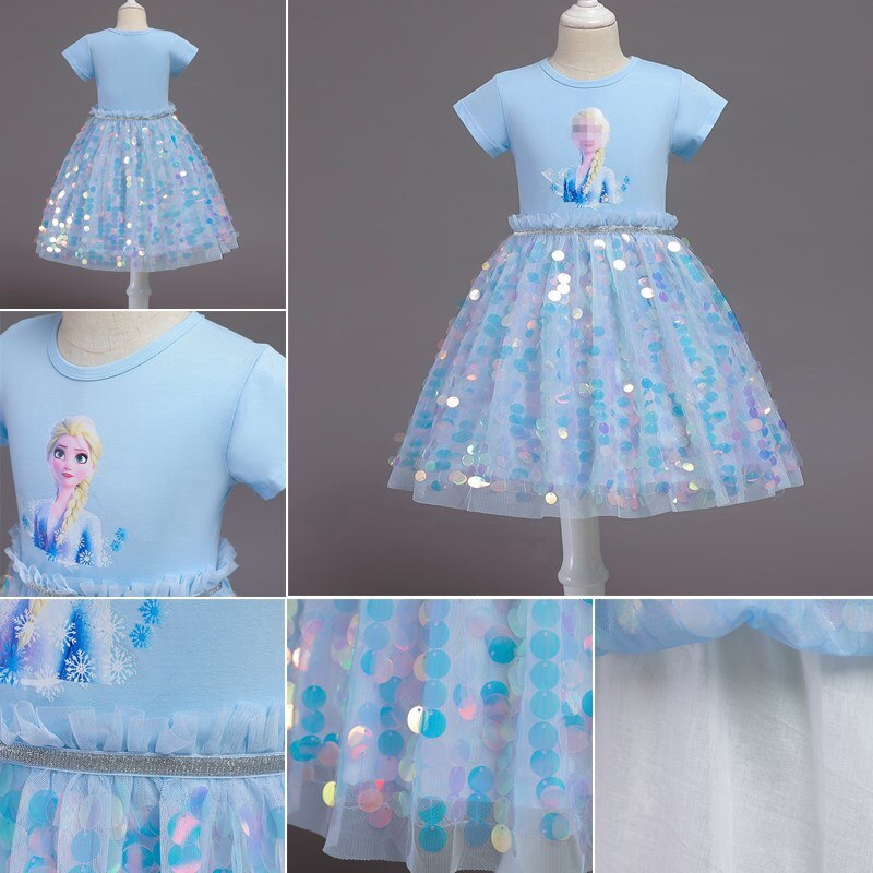NNJXD Váy hóa trang công chúa Elsa 2 xinh xắn dành cho bé gái