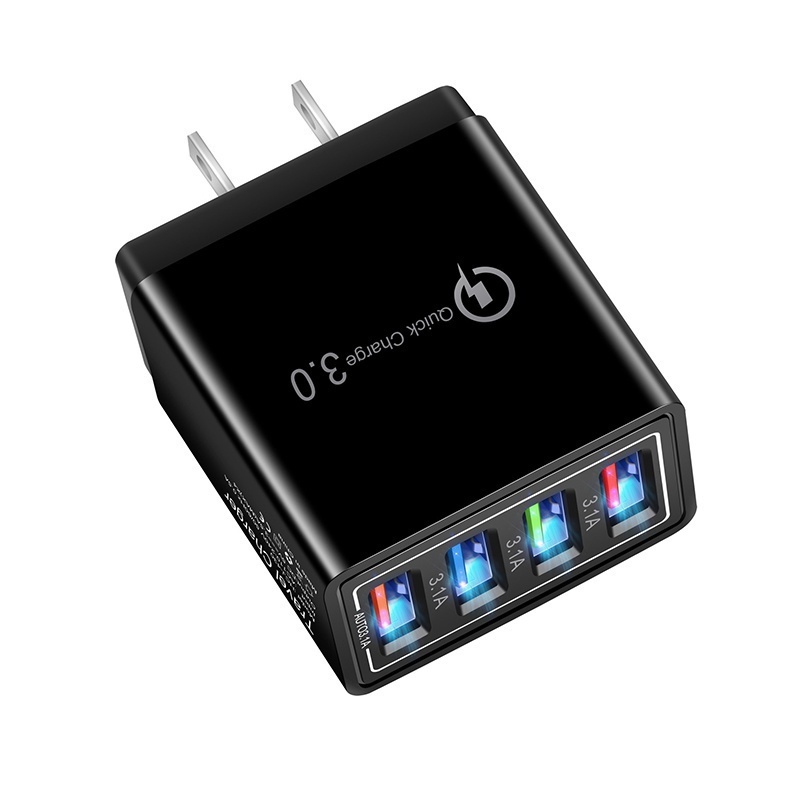 Cốc Sạc Nhanh QC 3.0 48W 4 Cổng USB 3.0 EU/US/UK Cho Điện Thoại