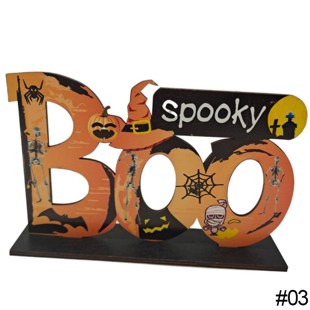 Phụ Kiện Treo Trang Trí Bằng Gỗ Chủ Đề Halloween N1V7
