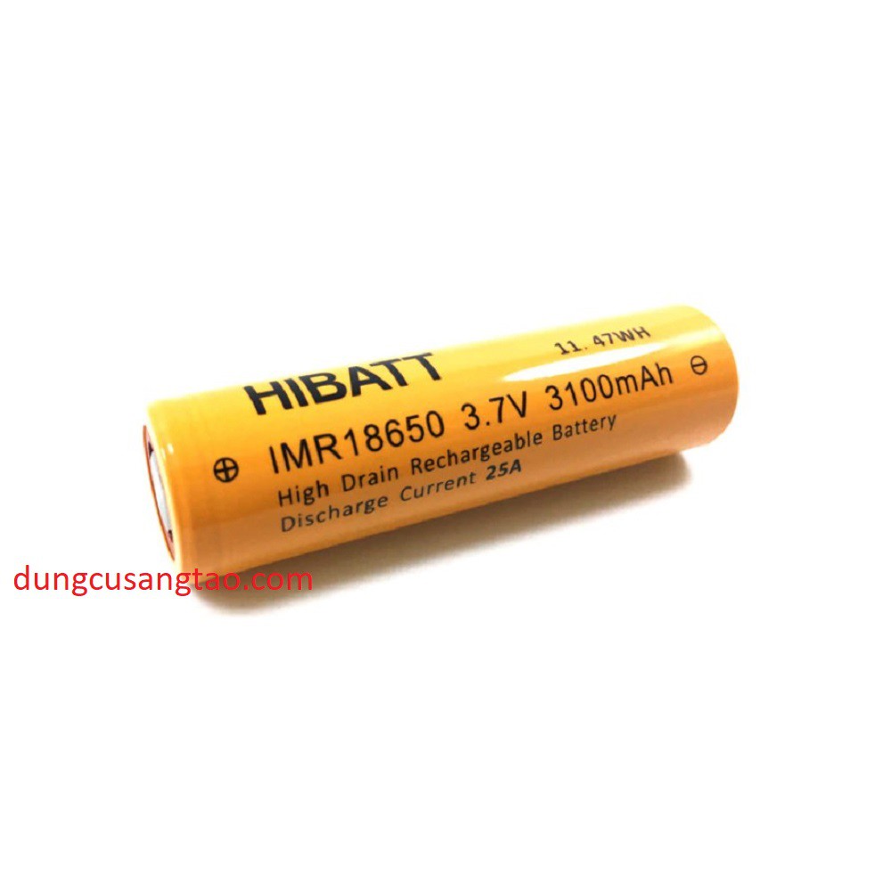 Pin 18650 3.7V 3100mAh (HIBATT)