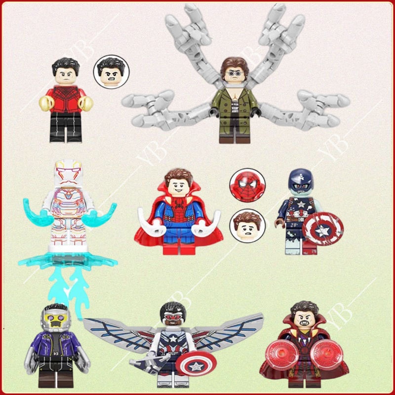 Đồ Chơi Lắp Ráp Người Nhện Dr.S. Mô Hình Nhân Vật Siêu Anh Hùng Marvel Mini