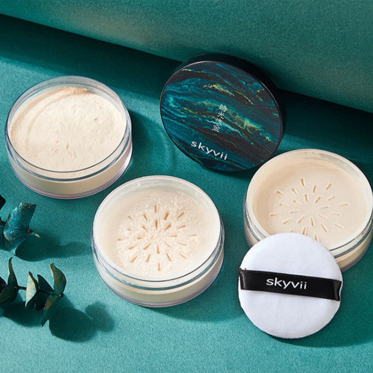 ☘️ Bột Phấn Phủ LỤC BẢO SKIVII 5007 makeup powder nội địa chính hãng mịn da kiềm dầu che phủ tốt