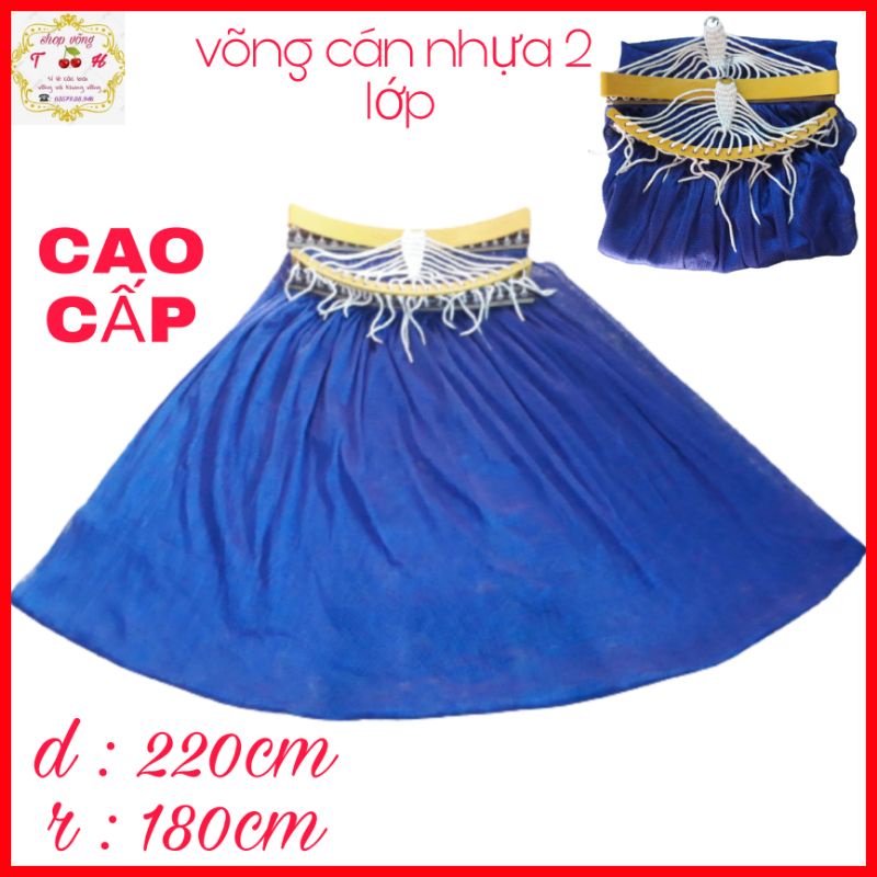 Võng Lưới Cán Nhựa Người lớn 2 Lớp Cỡ Đại Cao cấp Dài 2m2, Rộng 2m Võng Lưới size lớn | BigBuy360 - bigbuy360.vn