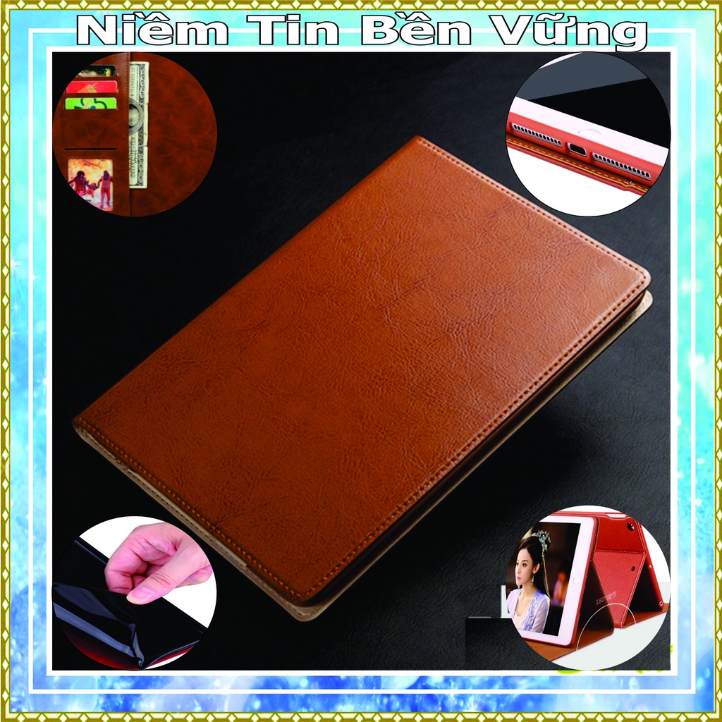 Bao da thật ví để tiền may thủ công, ipad air, ipad air 2, ipad air 3, ipad air 4 , air 5 (9.7/ 10.2/ 10.9 inch)