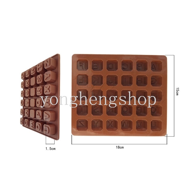 Khuôn Silicone làm bánh tạo hình chữ cái tiếng Anh 3D độc đáo tiện dụng