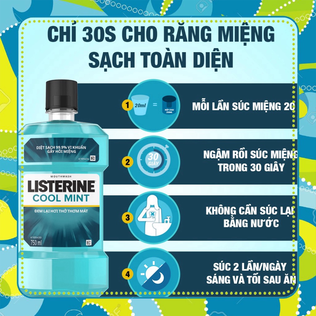 Nước súc miệng Listerine coolmint 750ml - 1009455220