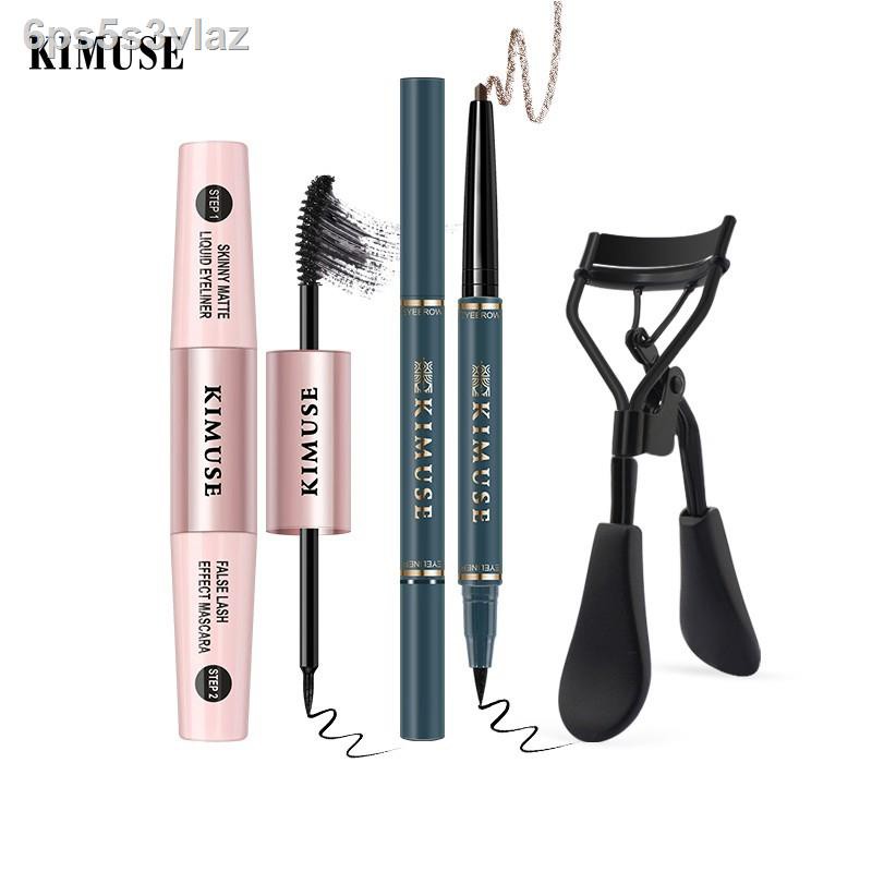♂Set Mascara + Bút Kẻ Mắt + Kẹp Bấm Mi Kimuse 2 Trong 1 Không Thấm Nước