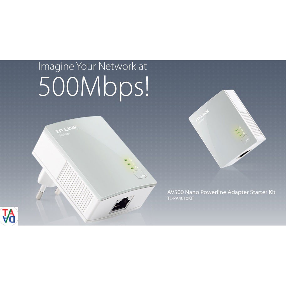 Bộ Chuyển Đổi Ethernet Powerline Nano AV600 TP-Link TL- PA4010KIT | BigBuy360 - bigbuy360.vn