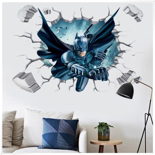 [XẢ KHO] (HCM) Tranh 3D dán tường người dơi - decal batman