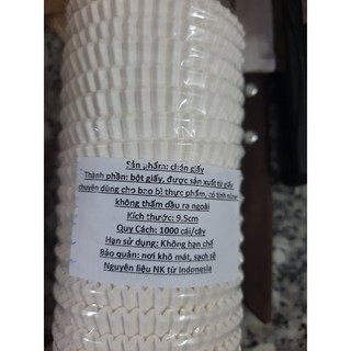 CHÉN GIẤY TRẮNG LÓT NƯỚNG BÁNH 9.5CM
