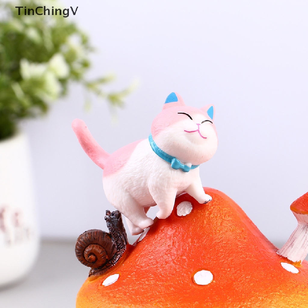Set 9 Mô Hình Chú Mèo Nhân Tạo 5cm Dễ Thương Trang Trí Nhà Cửa