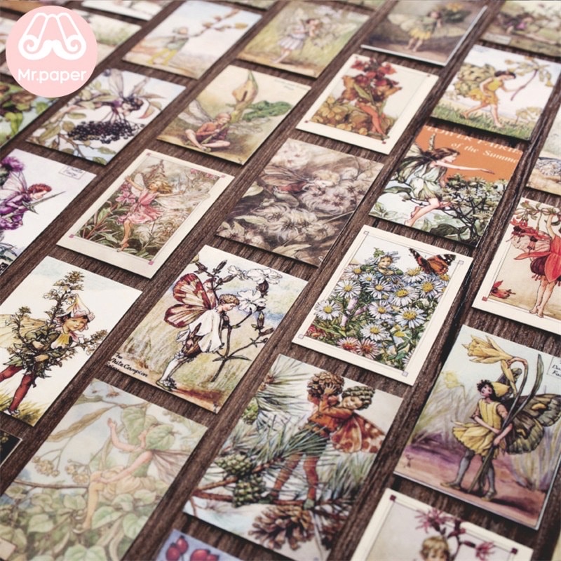 Set Mix 10/30 Thẻ Giấy Cứng Phong Cách Vintage Dùng Trang Trí Sổ Lưu Niệm, Làm Thiệp Thủ Công, Bullet Journals...