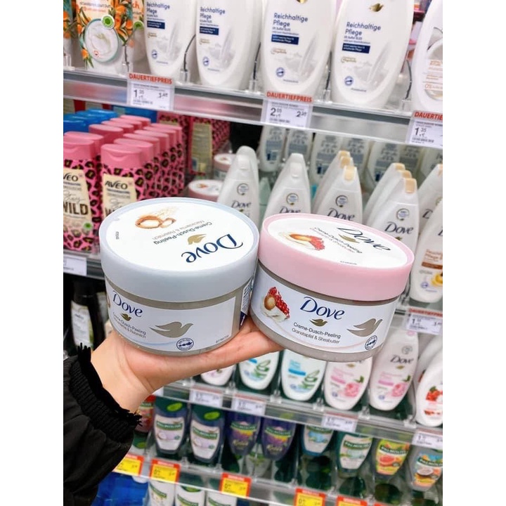 Tẩy tế bào chết body Dove Dusch Peeling 225ml (bản Đức) | BigBuy360 - bigbuy360.vn