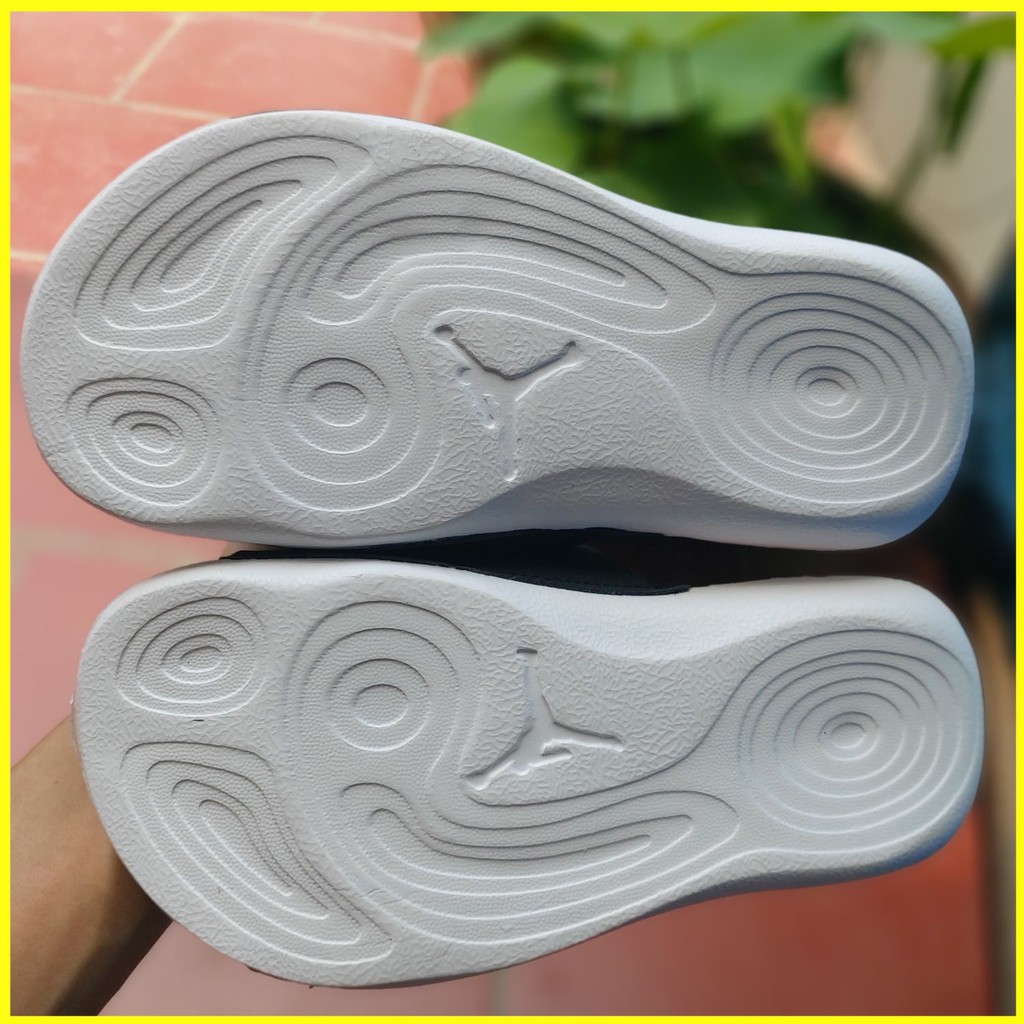 [Tặng hộp + FREESHIP] Dép Jordan Hydro Quai Ngang Bóng Rổ Đen Trắng  Dép Quai Ngang Hydro Jd6 Nam Nữ Có Tem Mác Đầy Đủ
