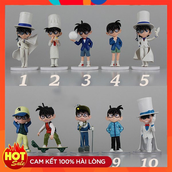 Mô hình Conan - Figure Conan & Kaito Kid - Mẫu 10 nhân vật Conan & Kaito Kid - Cao 12cm