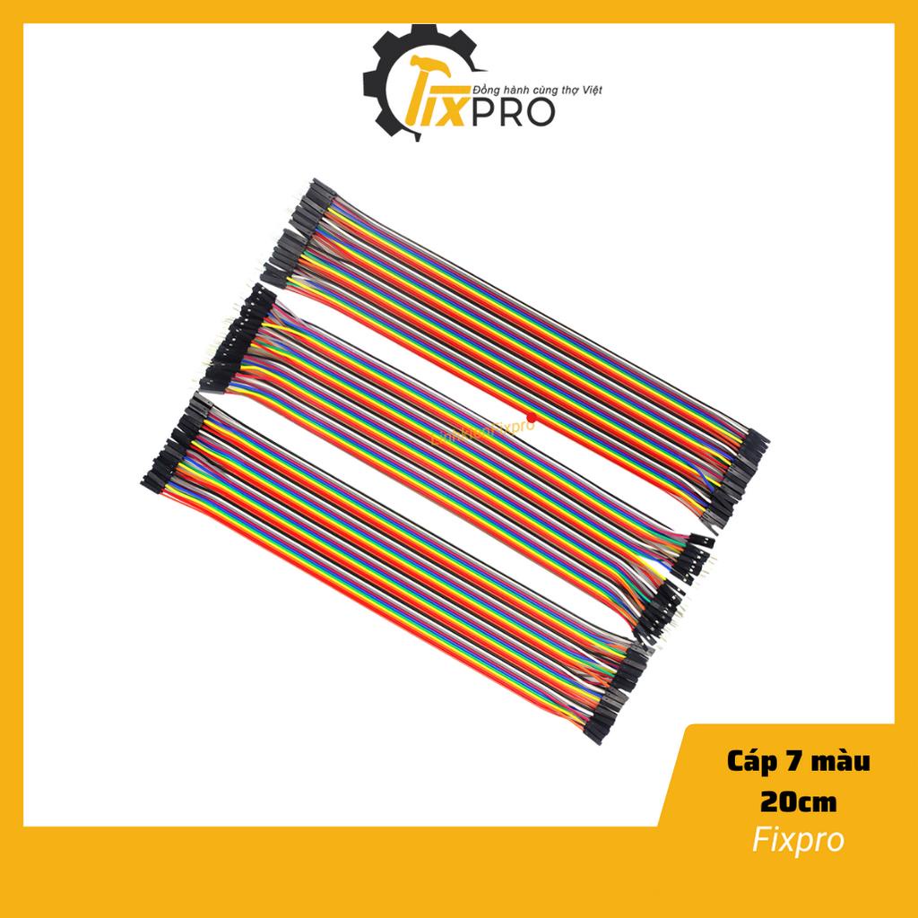 Dây cáp 7 màu, Cáp bẹ, dây nối mạch 40P Đực-Đực, Đực-Cái, Cái-Cái dài 20cm