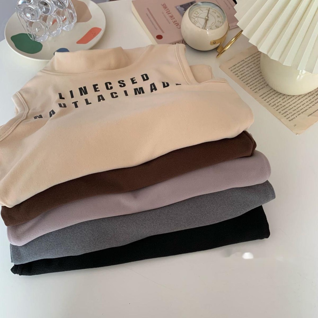 Áo Sát Nách Cổ Lọ In Họa Tiết Thời Trang Thu Đông