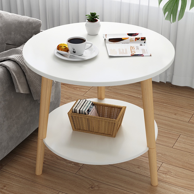 Bàn trà sofa kệ đầu giường 2 tầng chân sồi decor chính hãng IGA phòng khách, phòng ngủ- GP54