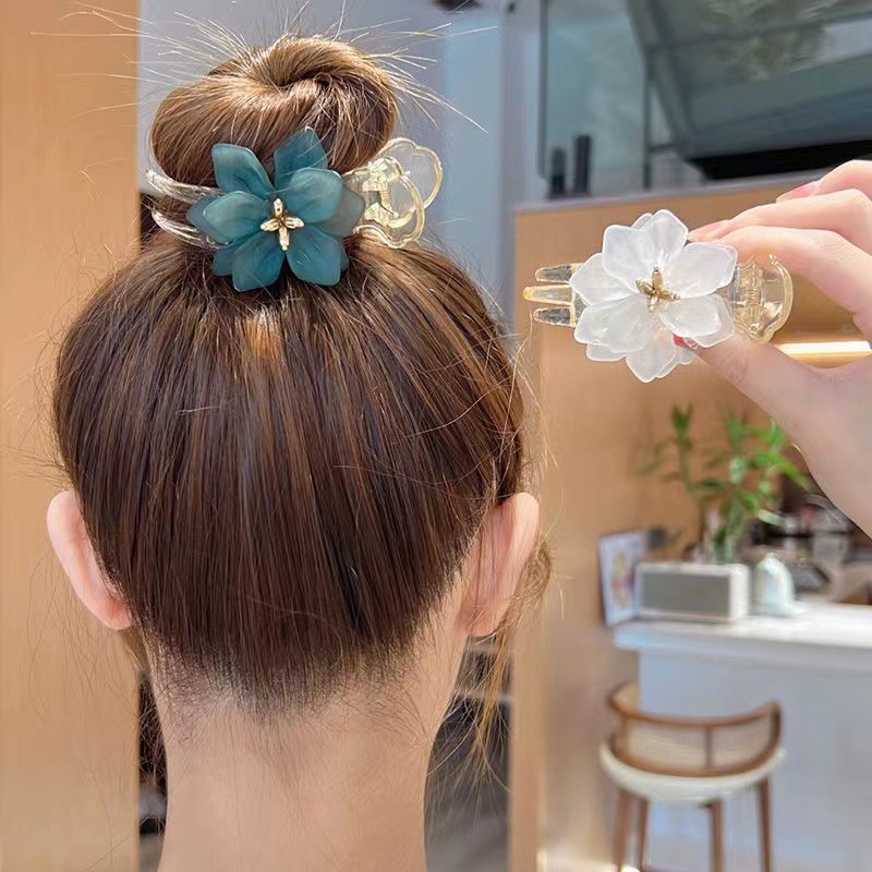Phụ kiện thời trang kẹp tóc hoa phong cách hàn quốc Kẹp tóc acrylic nữ chất lượng cao
