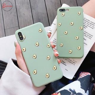 Ốp lưng nhựa mềm nhám in hình quả bơ dễ thương cho Xiaomi Mi 8 Lite Mi Play Mi 9 9SE