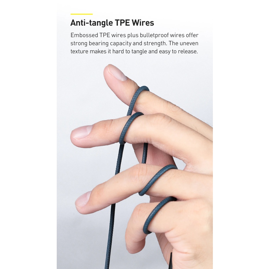 Tai nghe AUX 3.5mm Baseus Encok H19 Wired Earphone