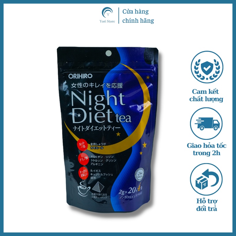 Trà giảm cân an toàn Orihiro Night Diet Tea của Nhật Bản